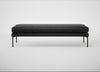 Matera Bench Leather Grain Graphite 063 / Black / 180cm