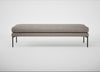 Matera Bench Leather Grain Light Grey 060 / Black / 180cm