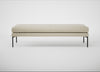Matera Bench Leather Grain Storm 006 / Black / 180cm