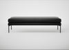 Matera Bench Leather Stonewash Black 263 / Black / 180cm
