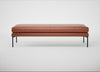 Matera Bench Leather Stonewash Light Brown 274 / Black / 180cm