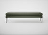 Matera Bench Leather Stonewash Vintage Green 278 / Black / 180cm