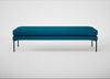 Matera Bench St Moritz Wool Teal / Black / 180cm