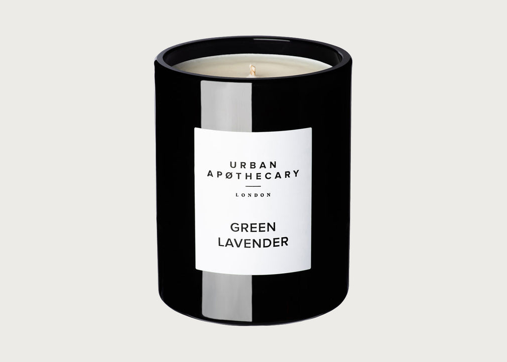 Signature Green Lavender Scented Glass Candle