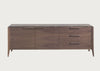 Atlante 3 Sideboard Walnut & Emperador Marble