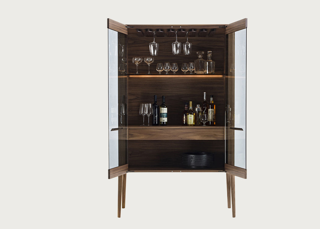 Atlante Bar Unit Canaletta Walnut