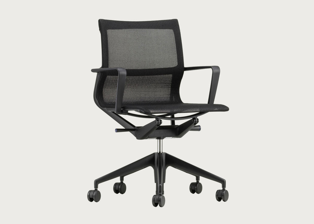 Physix Swivel Armchair Black Pearl Deep Black Frame