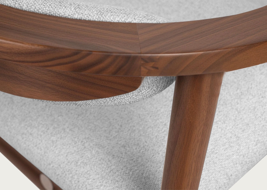 Anais Dining Chair Walnut & Grey