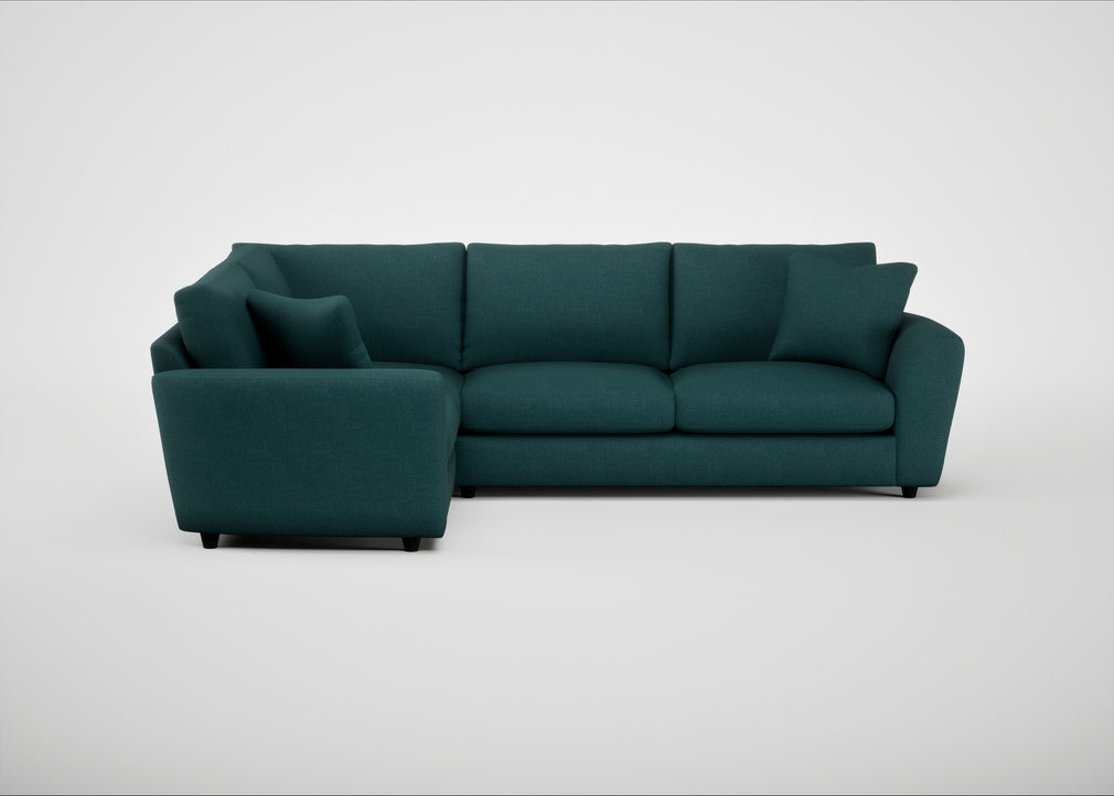 Snooze Left Hand Facing Corner Sofa Brushed Cotton Pine