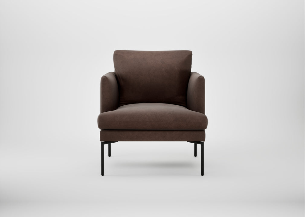 Matera Armchair Heritage Leather Chestnut 2064 / Black