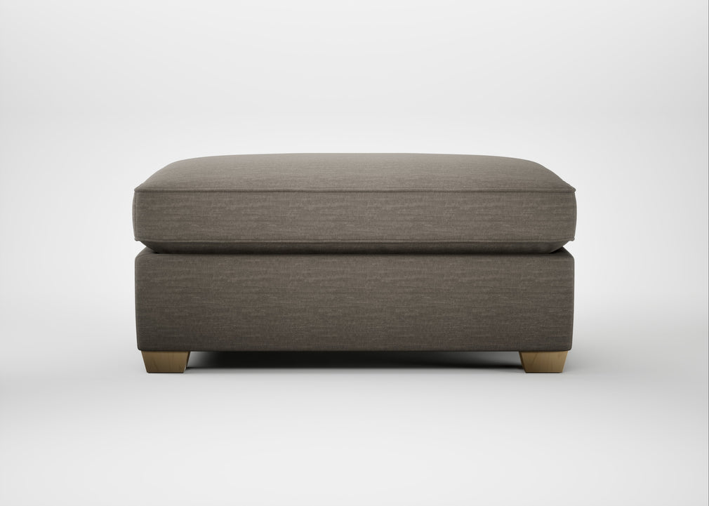 Torino Footstool Broad Weave Pebble / Natural