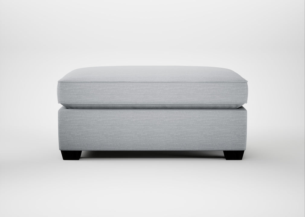Torino Footstool Broad Weave Tin / Black