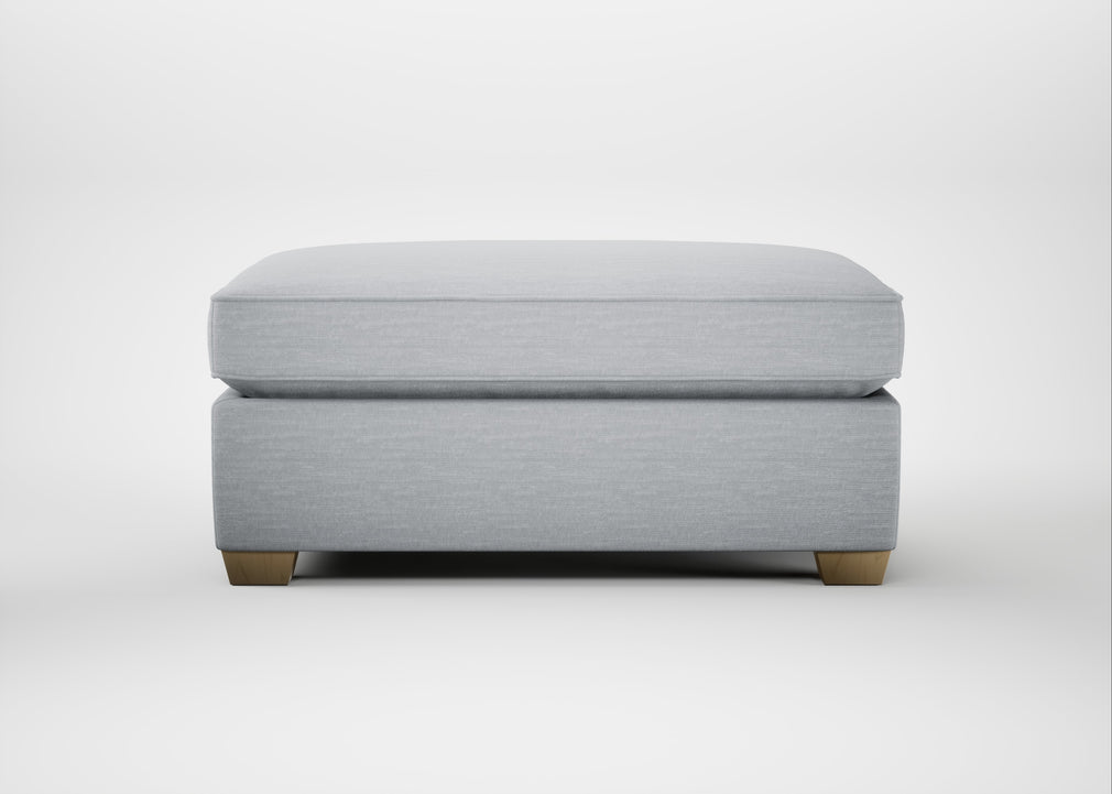 Torino Footstool Broad Weave Tin / Natural