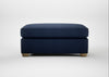 Torino Footstool Capelo Linen-Cotton Inkspot / Natural