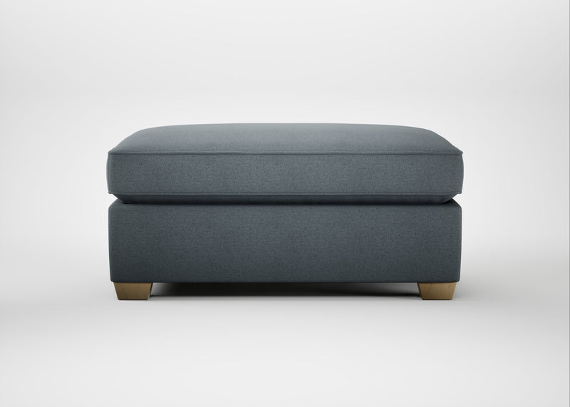 Torino Footstool Capelo Linen-Cotton Mineral / Natural