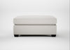 Torino Footstool Capelo Linen-Cotton Sea Salt / Black
