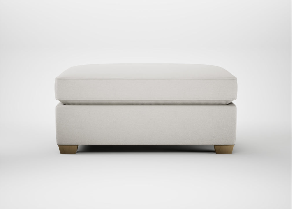 Torino Footstool Capelo Linen-Cotton Sea Salt / Natural