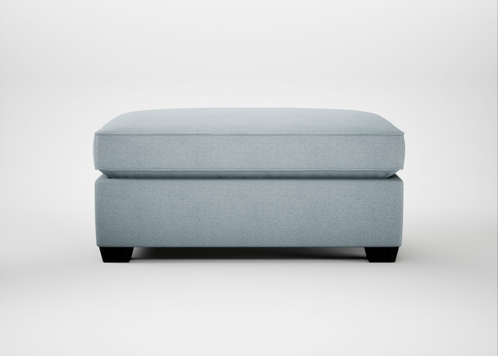 Torino Footstool Capelo Linen-Cotton Sea Shanty / Black