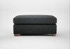 Torino Footstool Melton Wool Granite / Natural