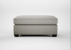Torino Footstool Melton Wool Limestone / Black