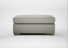Torino Footstool Melton Wool Limestone / Natural