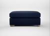 Torino Footstool Melton Wool New Navy / Natural