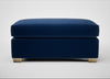 Torino Footstool Cotton Velvet Midnight / Natural