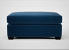 Torino Footstool Cotton Velvet Petrol / Black