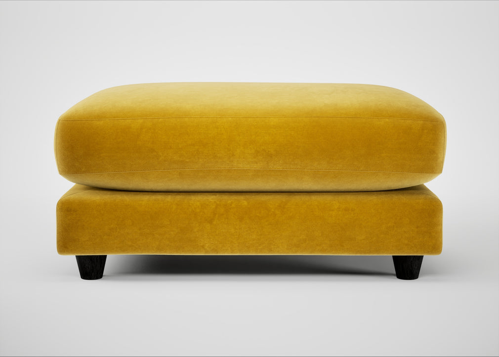 Snooze Footstool Smart Luxe Velvet Canary