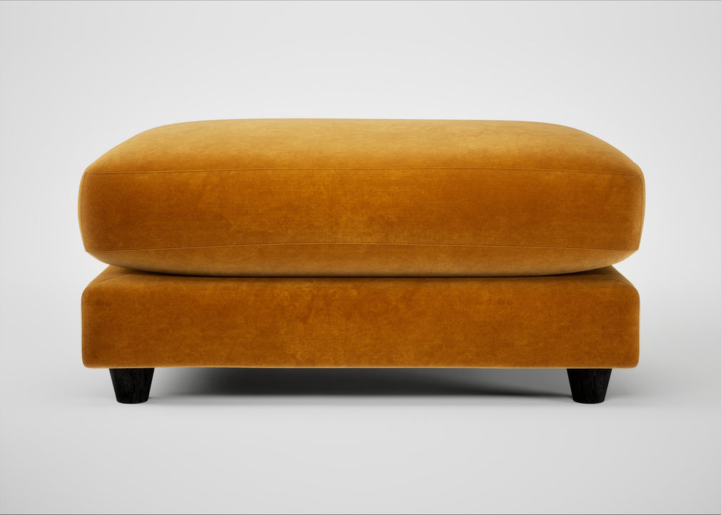 Snooze Footstool Smart Luxe Velvet Cognac