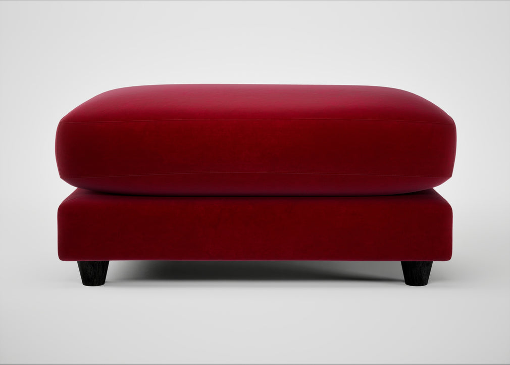 Snooze Footstool Smart Luxe Velvet Mulberry