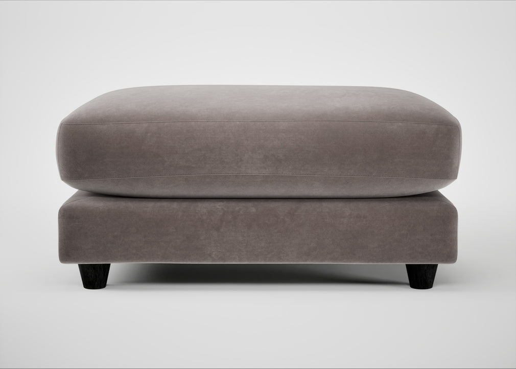 Snooze Footstool Smart Luxe Velvet Mushroom