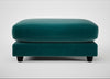 Snooze Footstool Smart Luxe Velvet Ocean Green