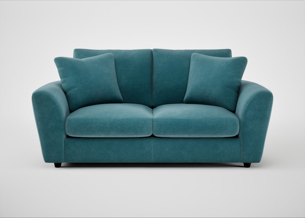 Snooze 3 Seater Sofa Smart Luxe Velvet Airforce Blue