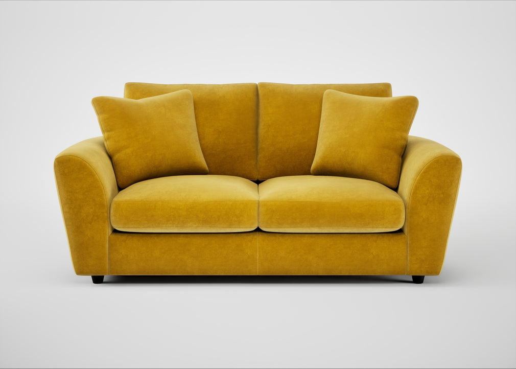 Snooze 3 Seater Sofa Smart Luxe Velvet Canary