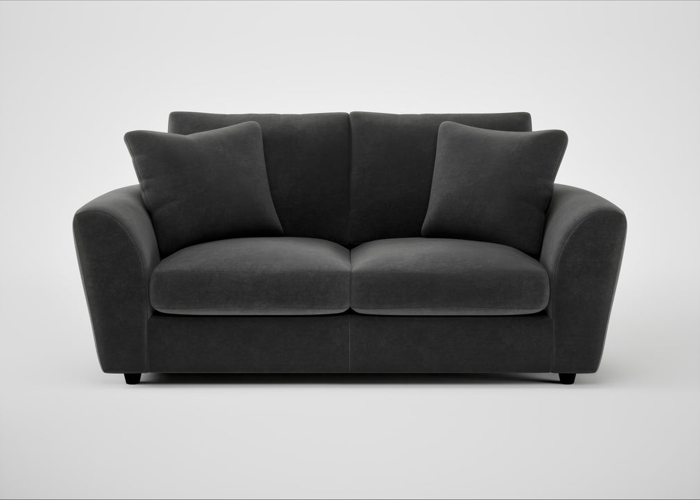 Snooze 3 Seater Sofa Smart Luxe Velvet Nickel