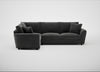 Snooze Left Hand Facing Corner Sofa Smart Luxe Velvet Nickel