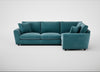Snooze Right Hand Facing Corner Sofa Smart Luxe Velvet Airforce Blue
