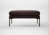 Matera Ottoman Heritage Leather Dark Walnut 2069 / Black