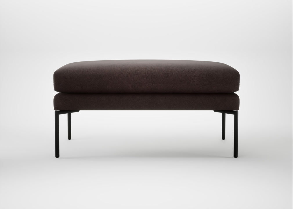 Matera Ottoman Heritage Leather Dark Walnut 2069 / Black