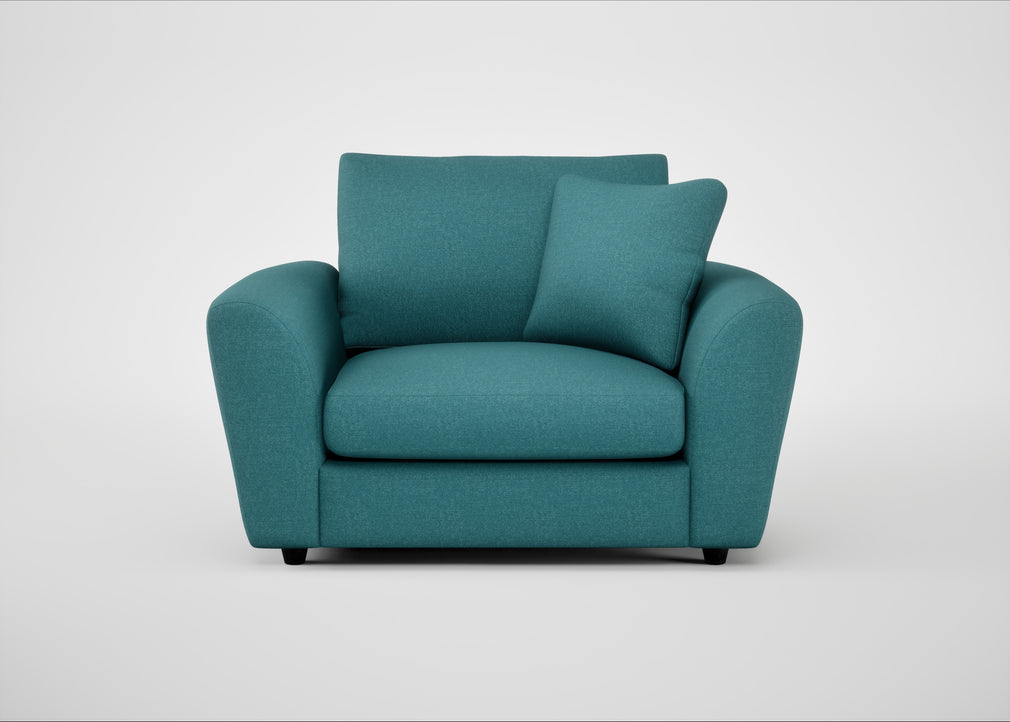 Snooze Loveseat Brushed Cotton Cadet