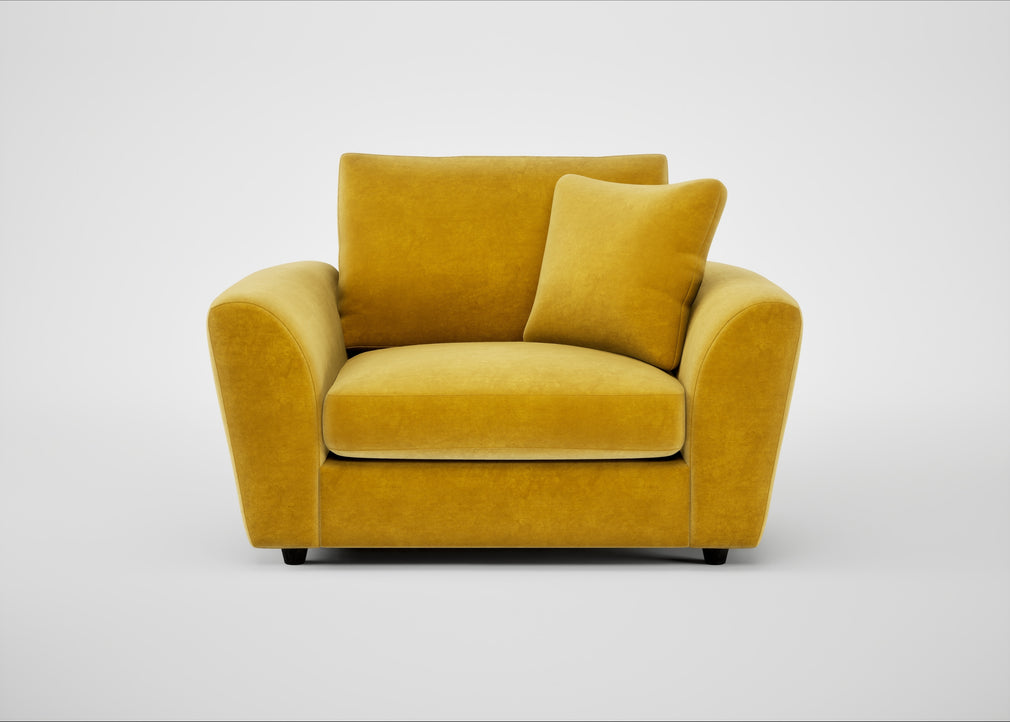 Snooze Loveseat Smart Luxe Velvet Canary