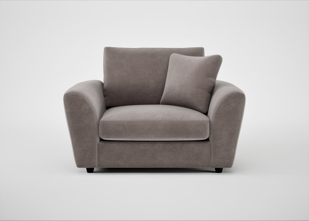 Snooze Loveseat Smart Luxe Velvet Mushroom
