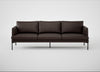 Matera 4 Seater Sofa Leather Grain Chocolate 066 / Black
