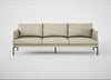 Matera 4 Seater Sofa Leather Grain Storm 006 / Black