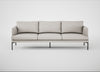 Matera 4 Seater Sofa Leather Grain White 000 / Black