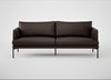 Matera 3 Seater Sofa Leather Grain Chocolate 066 / Black