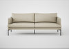 Matera 3 Seater Sofa Leather Grain Storm 006 / Black