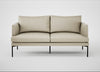 Matera 2 Seater Sofa Leather Grain Storm 006 / Black