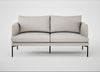Matera 2 Seater Sofa Leather Grain White 000 / Black